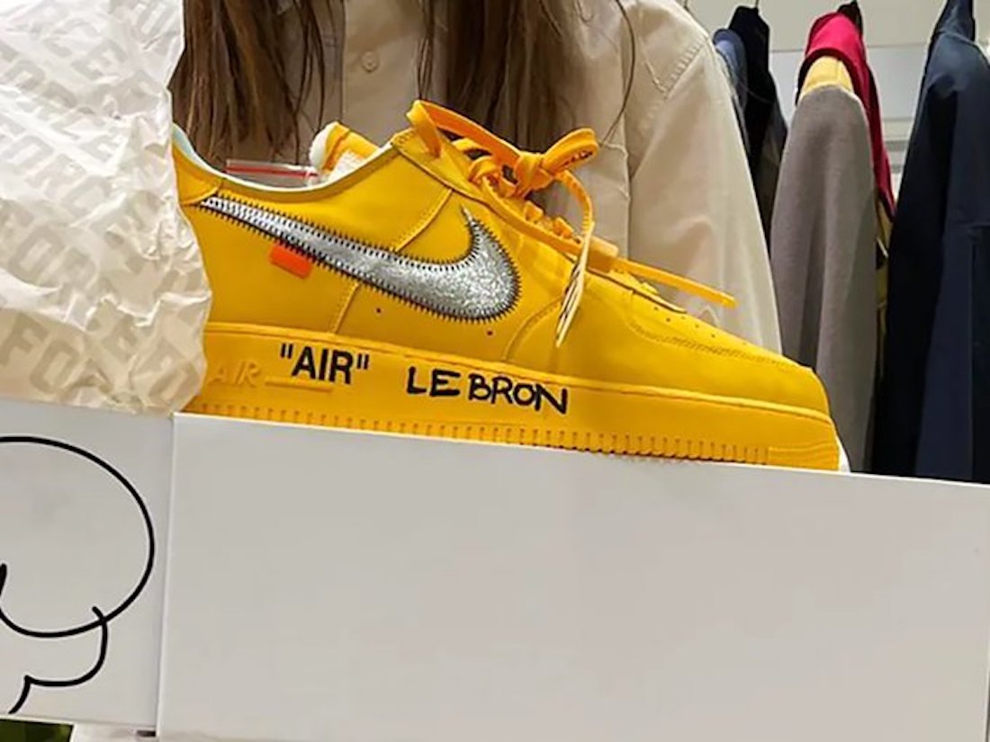 Off-White Nike Air Force 1 University Gold Release Date