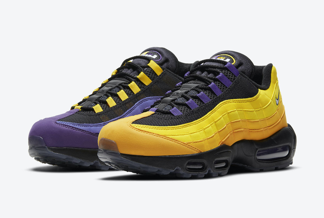 Nike LeBron Air Max 95 Home Team Lakers CZ3624-001 Release Date