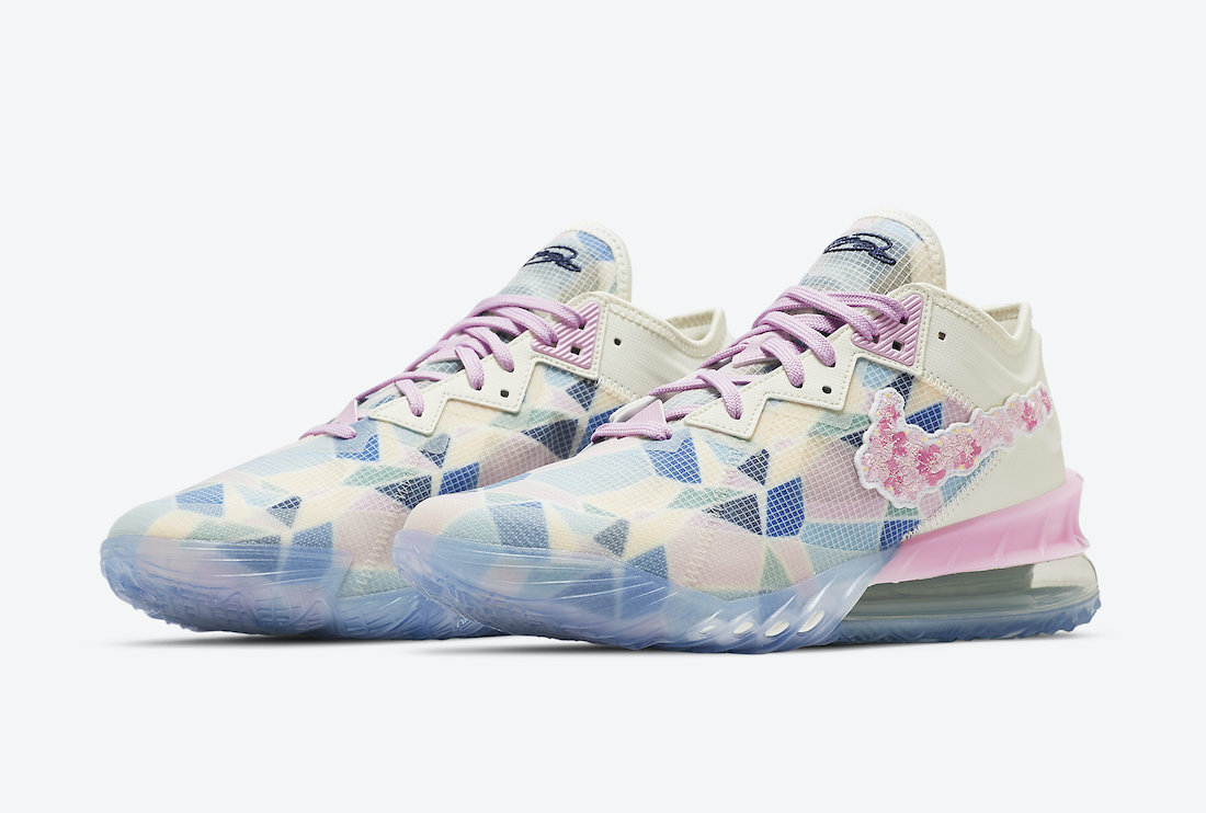 atmos Nike LeBron 18 Low Cherry Blossom Sakura CV7564-101