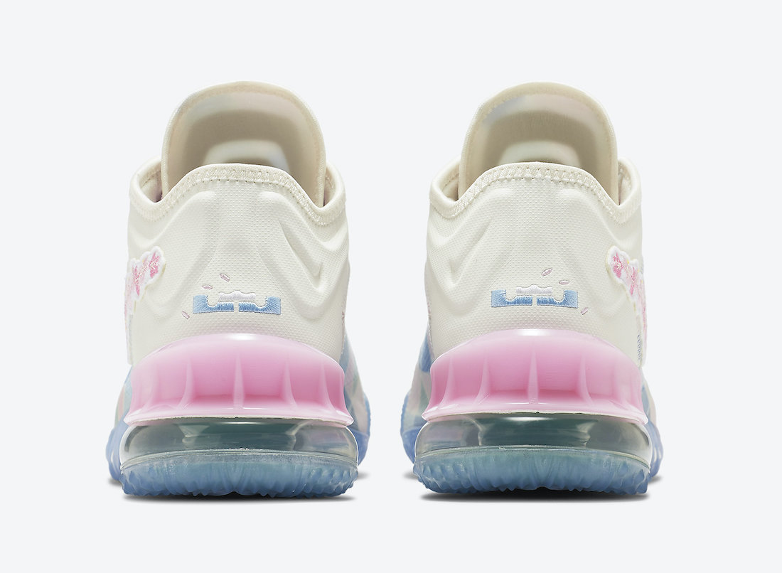 atmos Nike LeBron 18 Low Sakura Cherry Blossom CV7564-101 Release Date