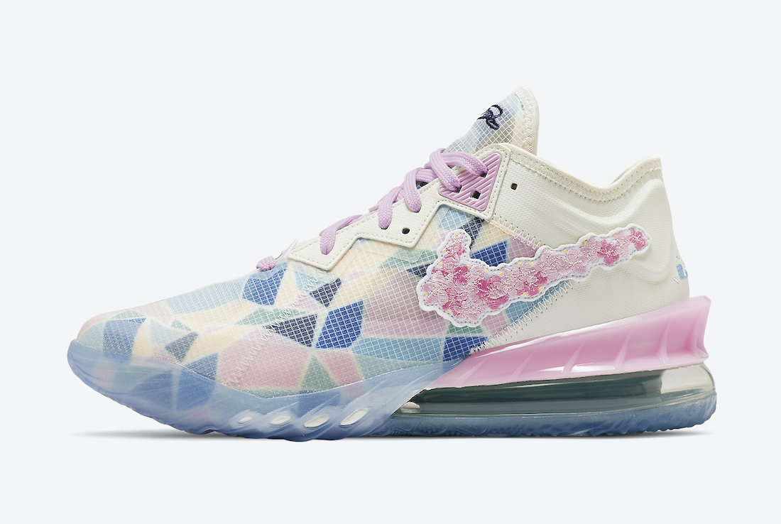 atmos Nike LeBron 18 Low Sakura Cherry Blossom CV7564-101 Release Date