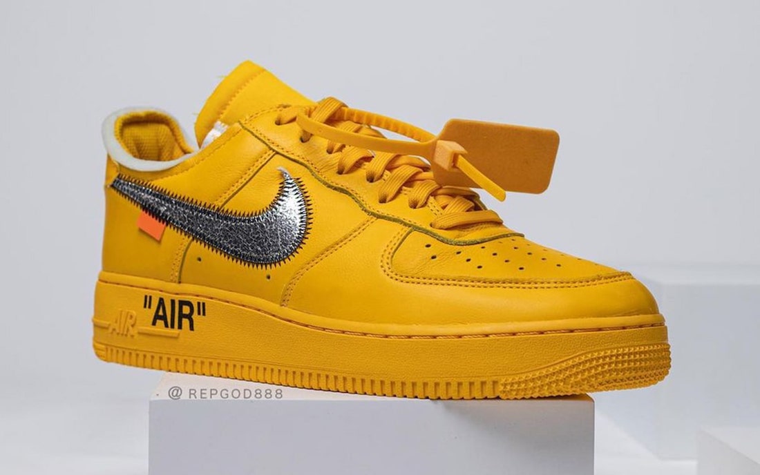 Off-White Nike Air Force 1 University Gold DD1876-700 Release Date