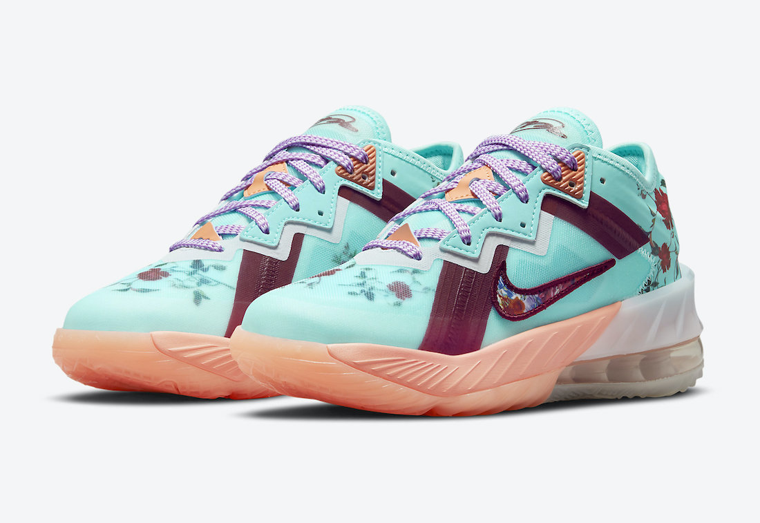 Nike LeBron 18 Low GS Floral DN4177-400 Release Date