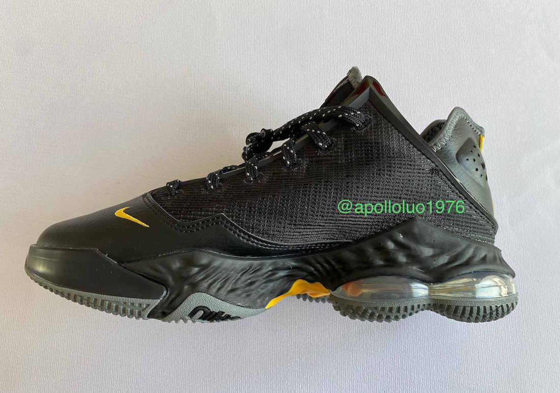 Nike LeBron 19 Low Witness Black University Gold Release Date