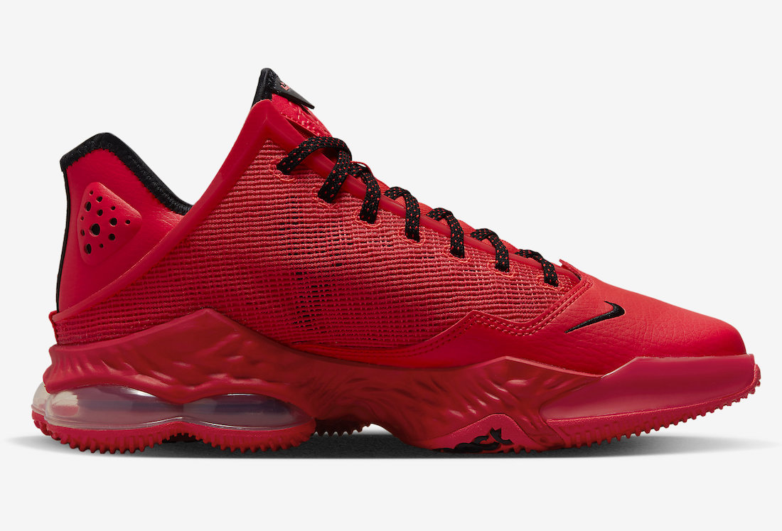 Nike LeBron 19 Low Red Black Gold DO9829-600 Release Date